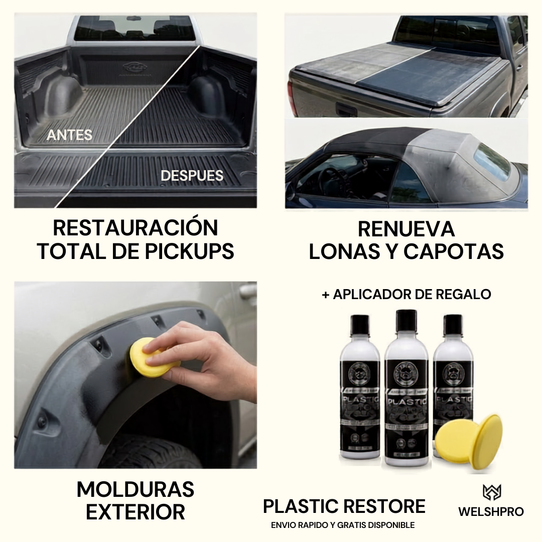 Plastic restore - Renovador de Plástico, Cueros y Lonas.